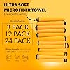 Chemical Guys Professional Grade Premium Microfiber Towels, Gold (16" x 16") (Pack of 12) - Safe for Car Wash, Home Cleaning & Pet Drying Cloths