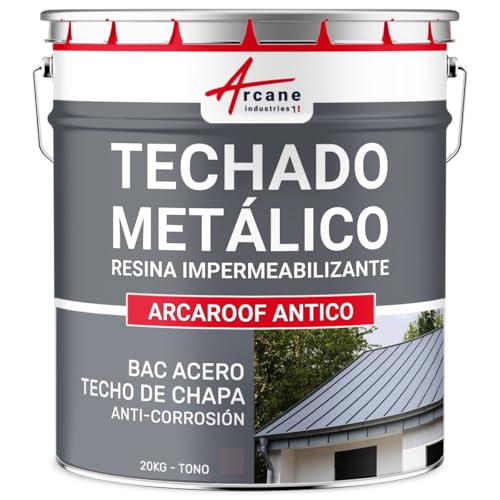 Resina impermeabilizante para tejados y chapa de acero revestimiento impermeable: ARCAROOF ANTICO Gris