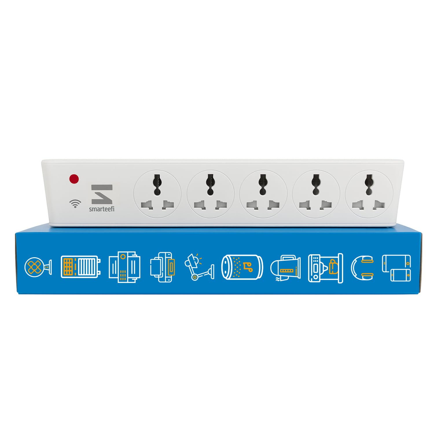 Smarteefi WiFi Smart Power Extension | 5 Ports | Smart Plug | 10A | Scheduling | Countdown Timer | Alexa & Google Home Compatible | 1 Year Warranty