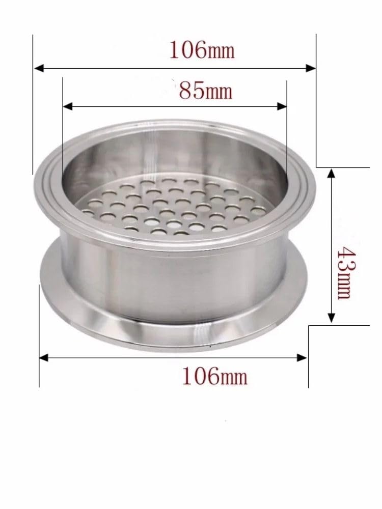 Piastra filtrante 3,5" (89 mm) OD106 mm Accessori for la realizzazione di piastre filtranti Tri-clamp in acciaio inossidabile 304