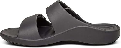 Aetrex Men's Milos Water-Friendly Orthopedic Slides For Men - Adjustable Recovery Arch Support Mens Slide Sandals Summer