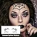 4 Pcs Halloween Eyeliner Stickers Face Tattoos Scary Spider Skull Bat Witch Eye Shadow Black Makeup for Women Party Decorations