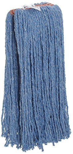 Image of Rubbermaid Commercial Cut End Wet Mop Head, Blue, Heavy Duty Wet Mop for Floor Cleaning Office /School /Stadium /Bathroom, Pack of 12