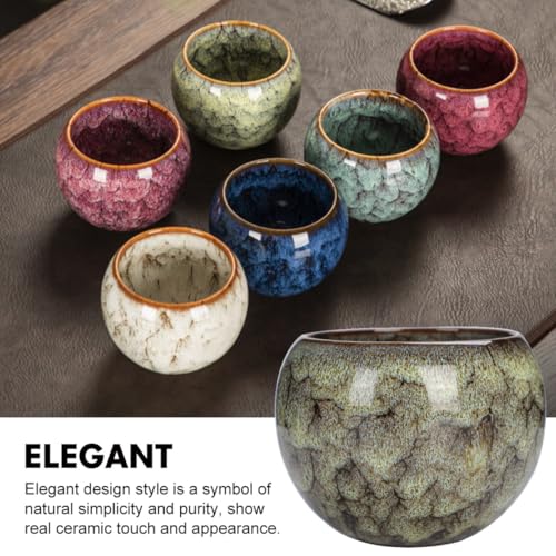 Tasse à thé céramique émaillée jaune pour la maison - 8