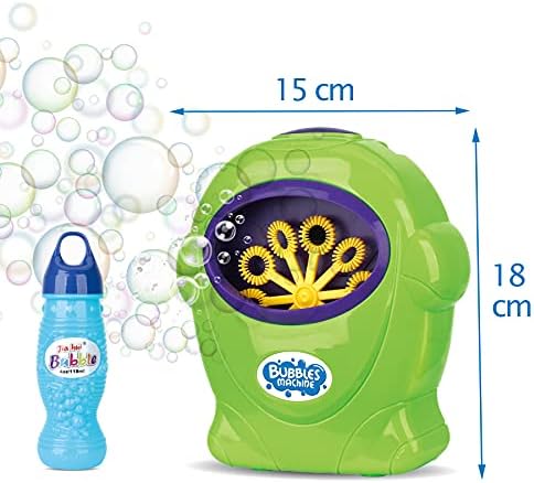 Kidoloop Automatic Bubble Blower, 10 pack bubble Solutions Best Outdoor Indoor Games For Kids Boys Girls, 800 Bubbles per Minute Gifts, Battery operated Bubbles Toy with Bubble Solution
