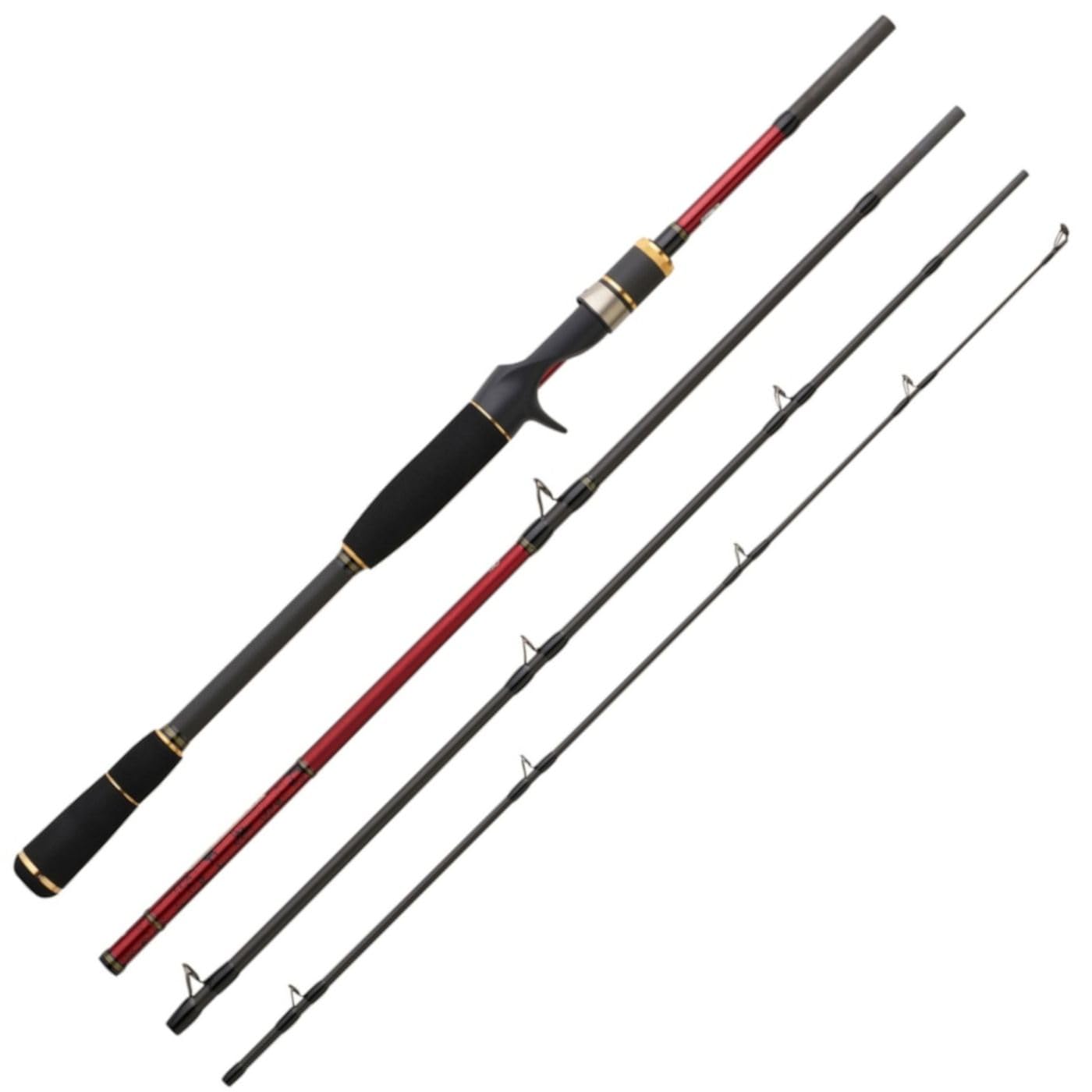 Red Shadow Travel Canne de voyage 2,13 m 20-80 g – Baitcast pour pêche au brochet, truelle à baïtcaster, canne à pêche