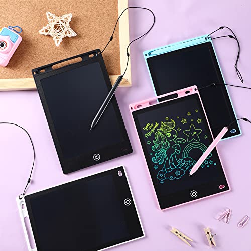 4 Pcs Lcd Writing Tablet Doodle Board Electronic Toy 8.5 Inch Lcd Writing Board Electronic Tablet Writing Erasable Drawing Pad Reusable Writing Pad For Kids (Light Blue, Pink, White, Black) #TOP6