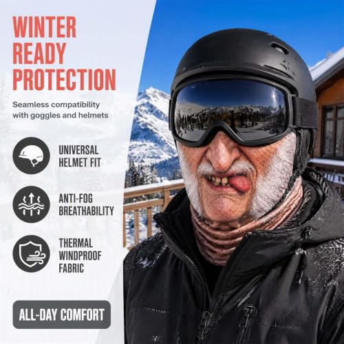Funny Old Man Ski Mask Balaclava, Realistic Full Face Cover for Men Women - image 3