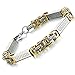 Impressive Men's Stainless Steel Bracelet Byzantine Chain, Gold Silver, 9 Inch (With Branded Gift Box)