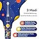 Seago Elektrische Zahnbürste Kinder ab 1 Jahr, Schallzahnbürste Kinder mit LED-Lichtern und DIY-Aufklebern, 8 Weiche BPA-freie Bürstenköpfe, Kinderzahnbürste für Baby 0 bis 3 Kleinkind, SG-2159(Blau)