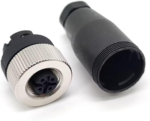 Miniatura 8 de Conector M12 4 Pin Femle A Código Recto Tornillo-Junta Sin Blindaje para 22AWG 0.34mm Cable