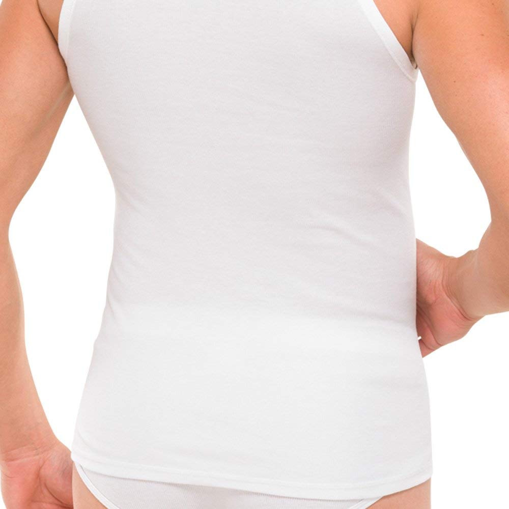 Schiesser Herren Unterhemd - 4er Pack - Essentials - Cotton Feinripp - Unterhemden aus 100% supergekämmter Baumwolle - Kochfest bis 95 Grad - Farbe Weiß - Größe XL