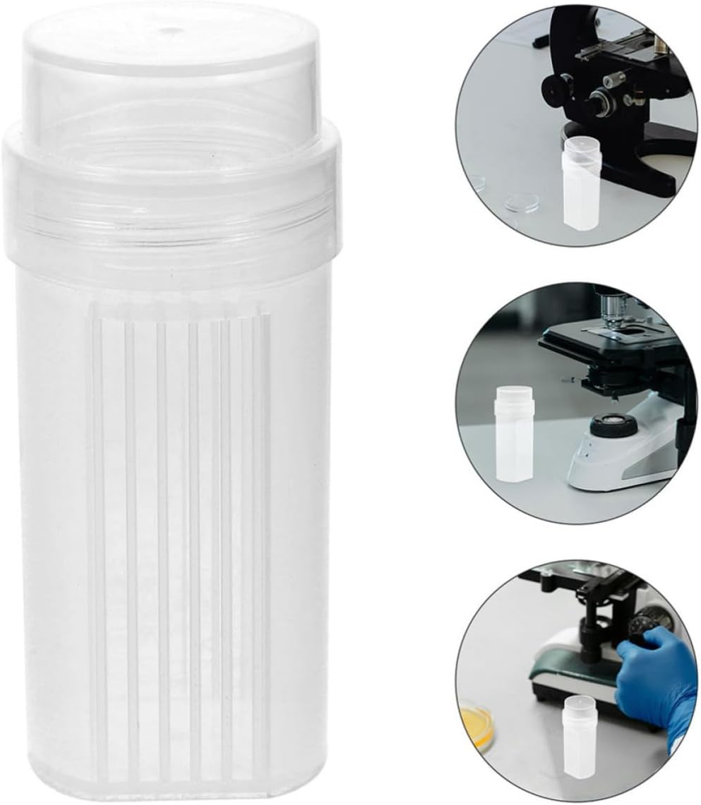 Artibetter High Clarity Plastic Staining Jars Laboratory Slide Staining Container 10pcs with 5-slide Holder Heat Resistant and Easy to Clean for Microscope Slides for Lab Use