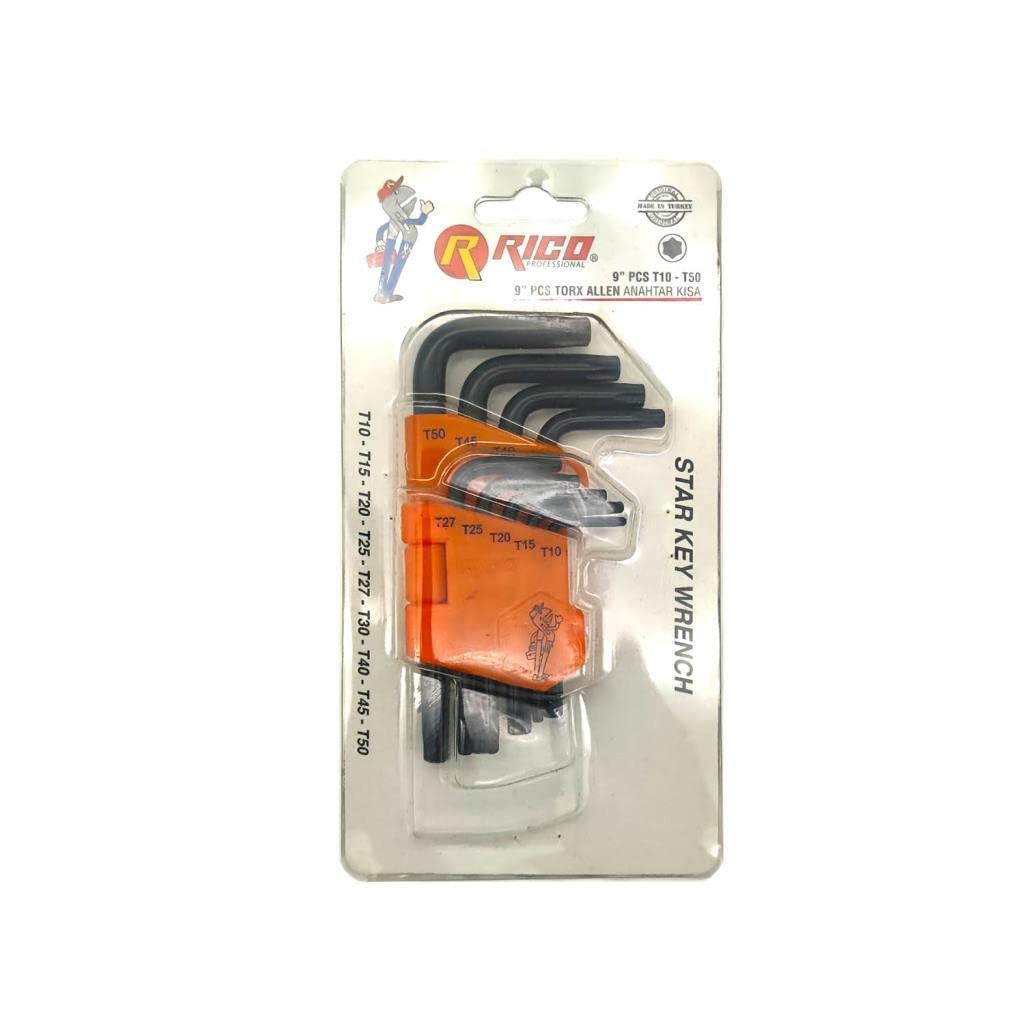 Rico 9 pezzi Torx punta corta Allen Set
