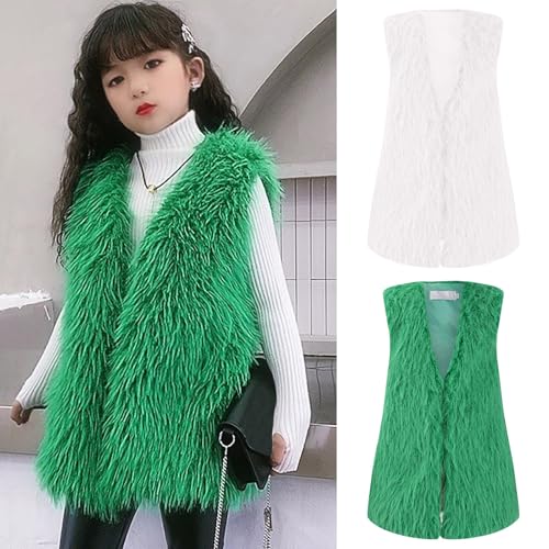 Toddler Faux F𝐮r Vest S𝐡erpa Fleece Sleeveless Winter Waistcoats Kids Girls Warm Plush F𝐮r Trendy Cool Coats3