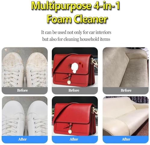 Foam No Rinse Cleaner, Foam Cleaner All Purpose Deep Cleaning Spray - 4