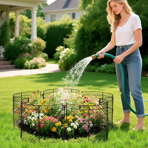 JILLSKY 10 Pack Garden Plant Protection Cloches 14"x16", Heavy Duty Chicken Wire Plant Protectors, Rustproof Metal Garden Cages to Shield Seedlings, Flowers & Vegetables from Animals - Image 7