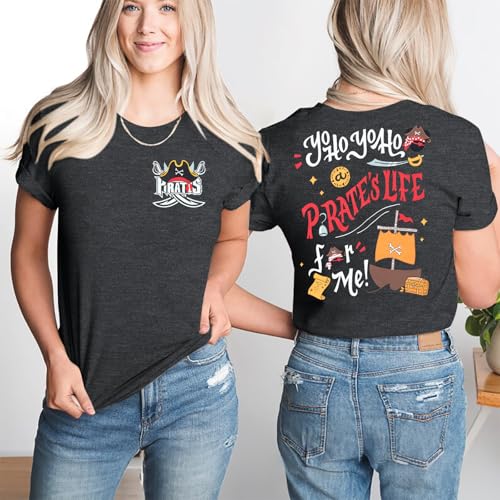 MNLYBABY Women Pirate Shirts Yo Ho Yo Ho A Pirate Life for Me Shirt Kingdom Castle Tee Family Vacation Short Sleeve Top2
