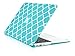 TopCase Quatrefoil/Moroccan Trellis Hot Blue/Turquoise Ultra Slim Light Weight Rubberized Hard Case Cover for MacBook Air 13" Model: A1369 and A1466