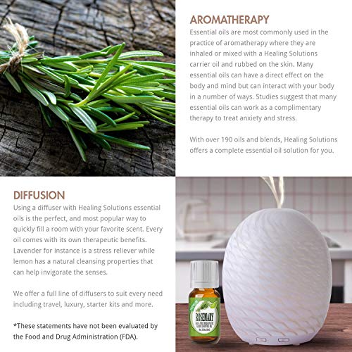 Healing Solutions 10Ml Oils - Rosemary Essential Oil - 0.33 Fluid Ounces #TOP3