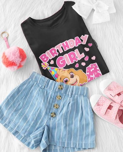 Tstars 4th Birthday Girl Shirt Paw Patrol Skye 4 Years Old Toddler Girls Kids Longsleeve Shirt4