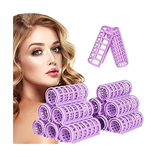 Hair-RollersSmilco-12-Pcs-Plastic-Snap-on-Hair-Rollers-Curlers-for-Hairdressing-Styling-Hair-Salo-25-cm Hair Rollers,Smilco 12 Pcs Plastic Snap on Hair Rollers Curlers for Hairdressing Styling Hair Salo (2.5 cm)