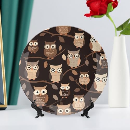 Plato decorativo de cerámica estilo porcelana ósea 10 pulgadas miniatura 6