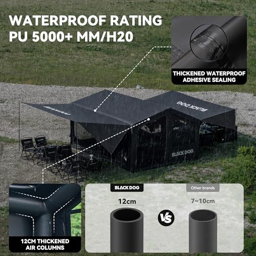 Carpa Inflable Grande para Camping con Claraboya y Revestimiento Anti-UV miniatura 2