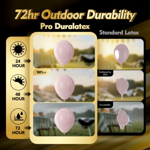 Image of Bezente Pro Duralatex Dusty Pink Extra-Thick Balloons 120 Pack 10 inch