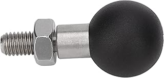 EVGATSAUTO Ball Adapter, Rubber Head Strong Threaded Ball Adapter Stainless Steel Durable (M8)