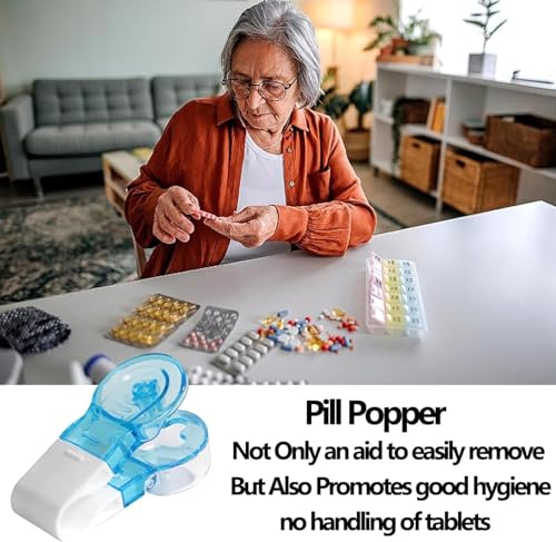 Image of Pill Extractor Tool, Portable Pill Popper Tool, Tablets Pills Blister Pack Opener Assistance Tool for The Elderly, Disabled, Individuals with Weak Senior Arthritis Hands (1 Pcs)