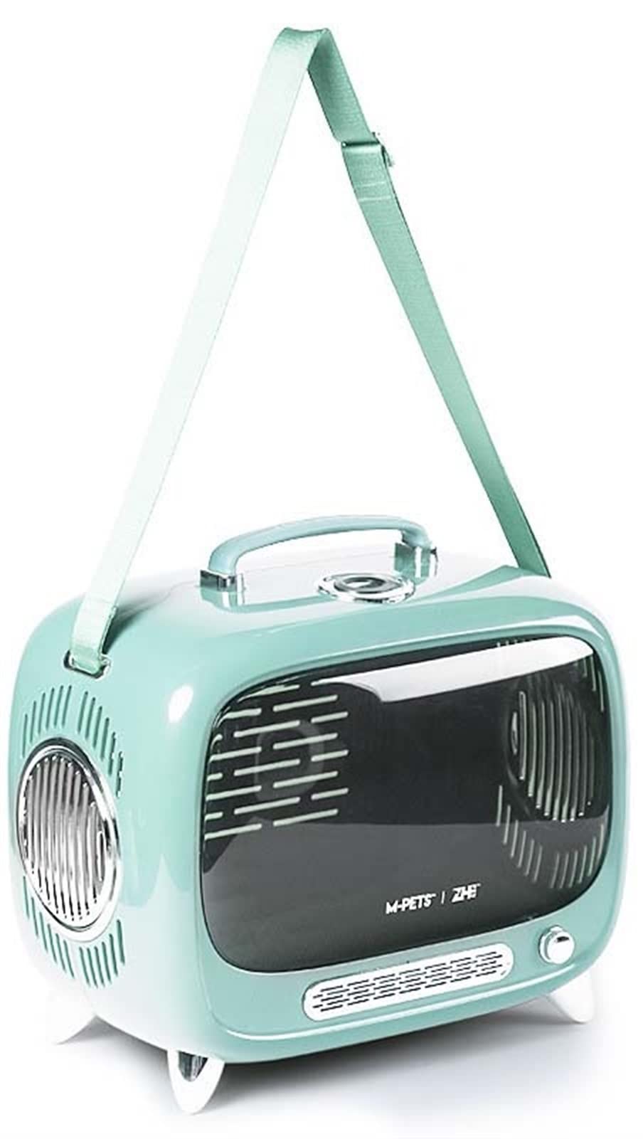 Katzenkörbe Träger, Portable Raumkapsel Atmungsaktive Katzentragetasche im Freien Katzentransportkoffer Tasche für kleine Hundetransporttasche Katzenzubehör (Farbe : Blau)