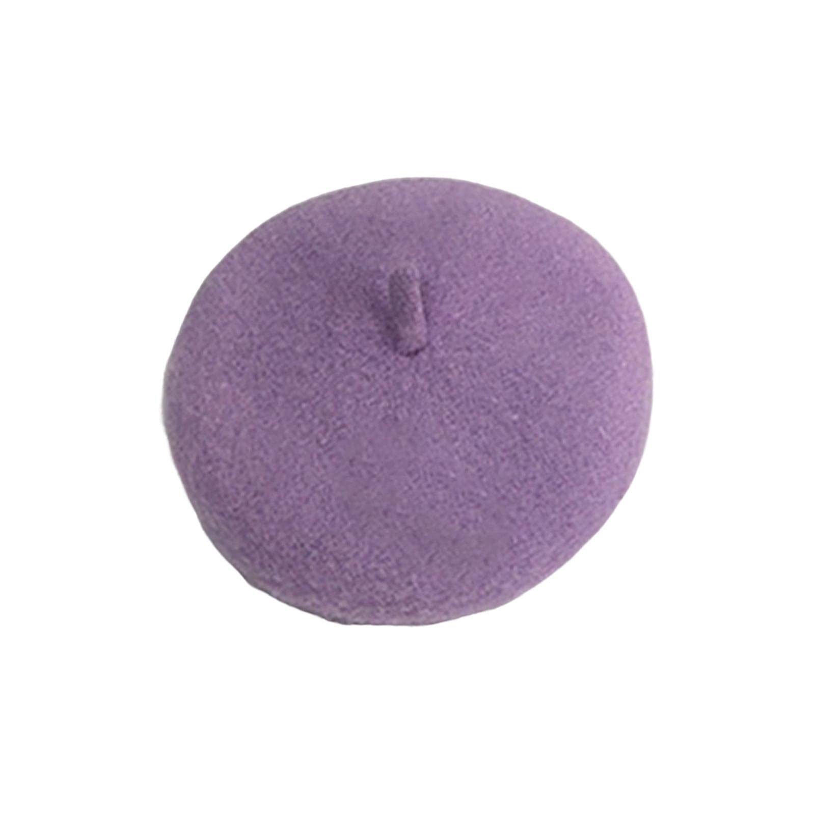 Fonowx Pet Dog Beret Wool Yard Hat Durable Lightweight Comfortable Hand Wash Recommended Hair Accessories Hat Diameter 5.1 Inch Skin-friendly Warm, Purple