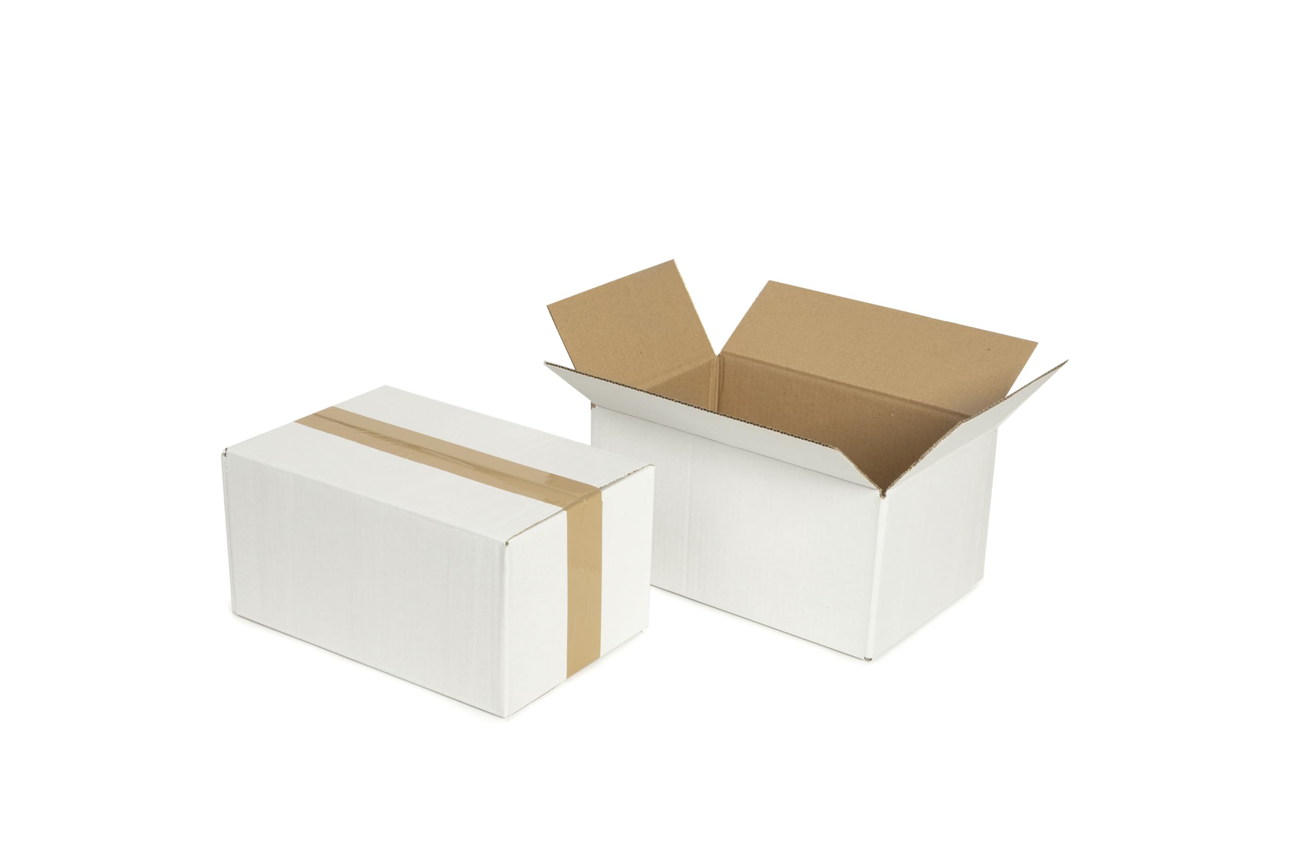 200 Stück Faltkarton 200x120x80 mm Versandkarton klein E-commerce Karton 1-Wellig 380G WEISS Kartonage Verpackung Postkarton Versandschachtel Paket Päckchen