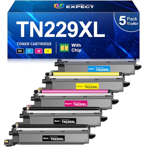Cartouches toner TN229XL compatibles Brother HL-L3280CDW lot de 5 LEMERO UEXPECT
