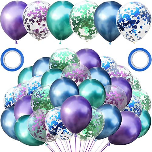 Fiesta de la sirena Kit, 30 Juego de globos de látex, Confeti Lleno de globos de látex,...