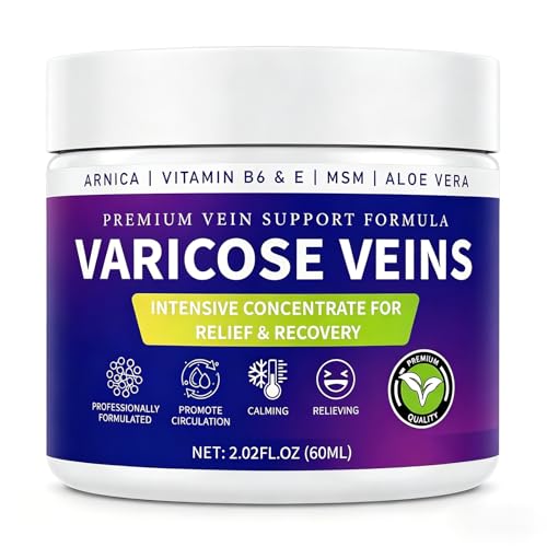 PUTRIZEN Varicose Veins Treatment for Legs Varicose Veins Cream for Spider Veins Improves Circulation Relieves Heavy Tired Legs Fast Absorbing Non-Greasy Enriched with MSM & Arnica 1 Pack