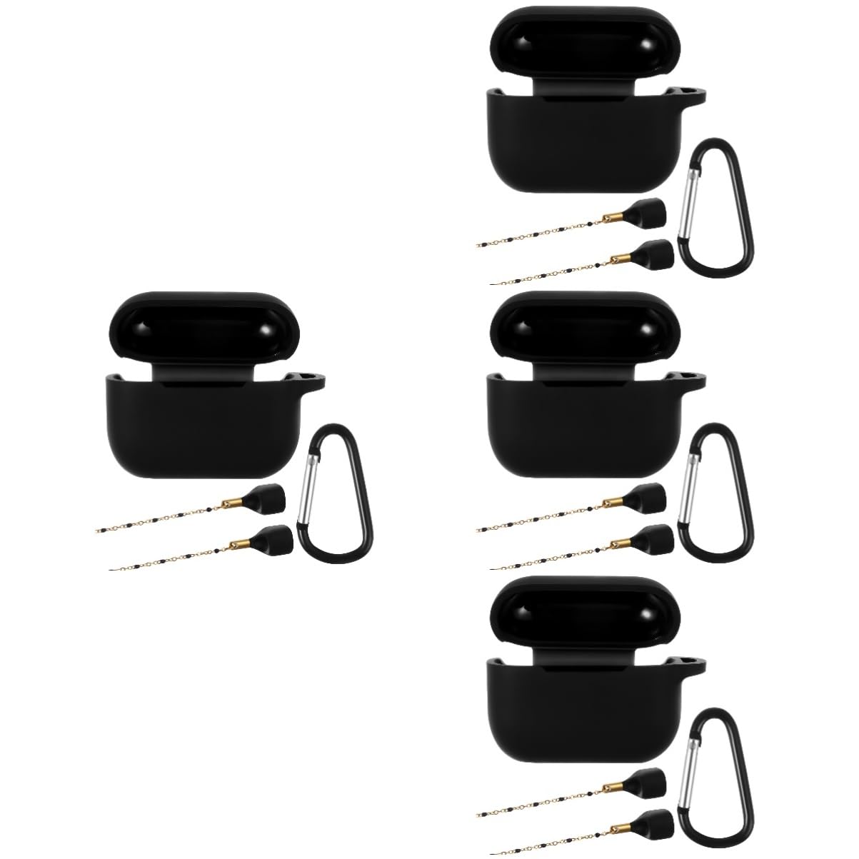 OSALADI 4piezas Funda De Silicona para Auriculares Cadena Antipérdida Kit Protector Compatible Pro Accesorio Práctico y Delicado para Uso Diario