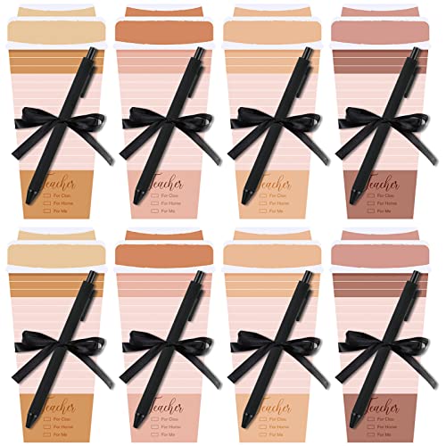 Bloc-notes pour la fête des enseignants, lot de 24 cadeaux de Noël avec stylo motif café