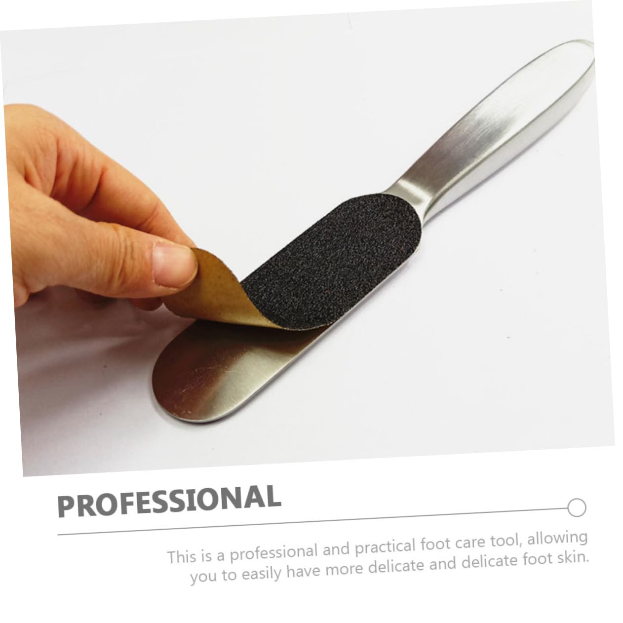 PACKOVE 1 Set Handheld Foot Scrubber Tool Handles Sandpapers Exfoliating Files for Dead Skin Removal Durable Foot Care Kit