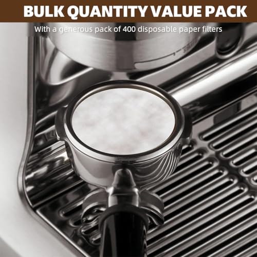 Image of Supvox 400 Counts Espresso Coffee Filters for 58mm Espresso Portafilter Moka Pot Coffee Filters Paper Replacement Filter Coffee White Coffee Filter Paper Round Coffee Maker Filters