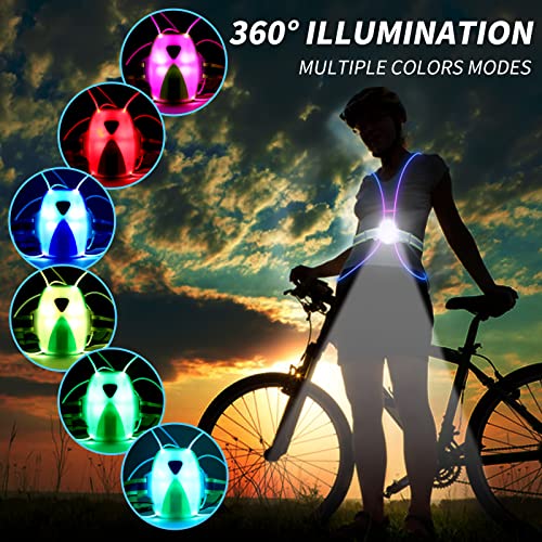 Ni-Shen Led Reflective Running Vest With Front Light,Running Lights For Runners,Reflective Running Gear thumb #1