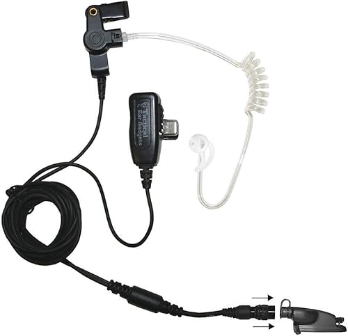 Tactical Ear Gadgets Cougar Auriculares de vigilancia de 2 cables EP4034QR para Motorola APX6000 APX4000 APX7000 XPR6550 XPR7550 XPR6350 Radio