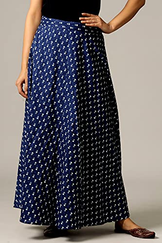 Image of Ravaiyaa - Attitude is everything Cotton Hand Block Floral Printed Wrap Around Women's Free Size Skirt Rapron