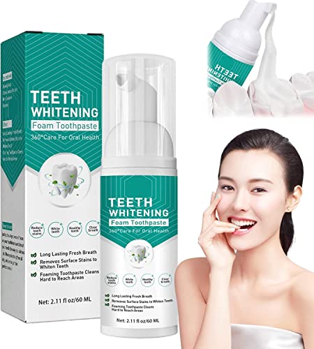 Enjuague bucal de espuma blanqueadora, pasta de dientes ultrafina de espuma de bicarbonato de sodio, pasta de dientes de limpieza profunda de las encías, adecuada para todos los tipos de dientes (1