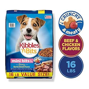 Kibbles N Bits Small Breed Mini Bits Savory Beef Chicken Flavors Dog Food 16 PoundPack of 1