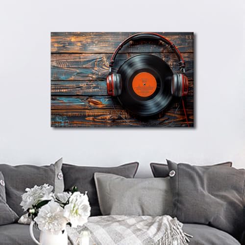 Tableau disques vinyles imprimé sur toile de qualité supérieure - 4