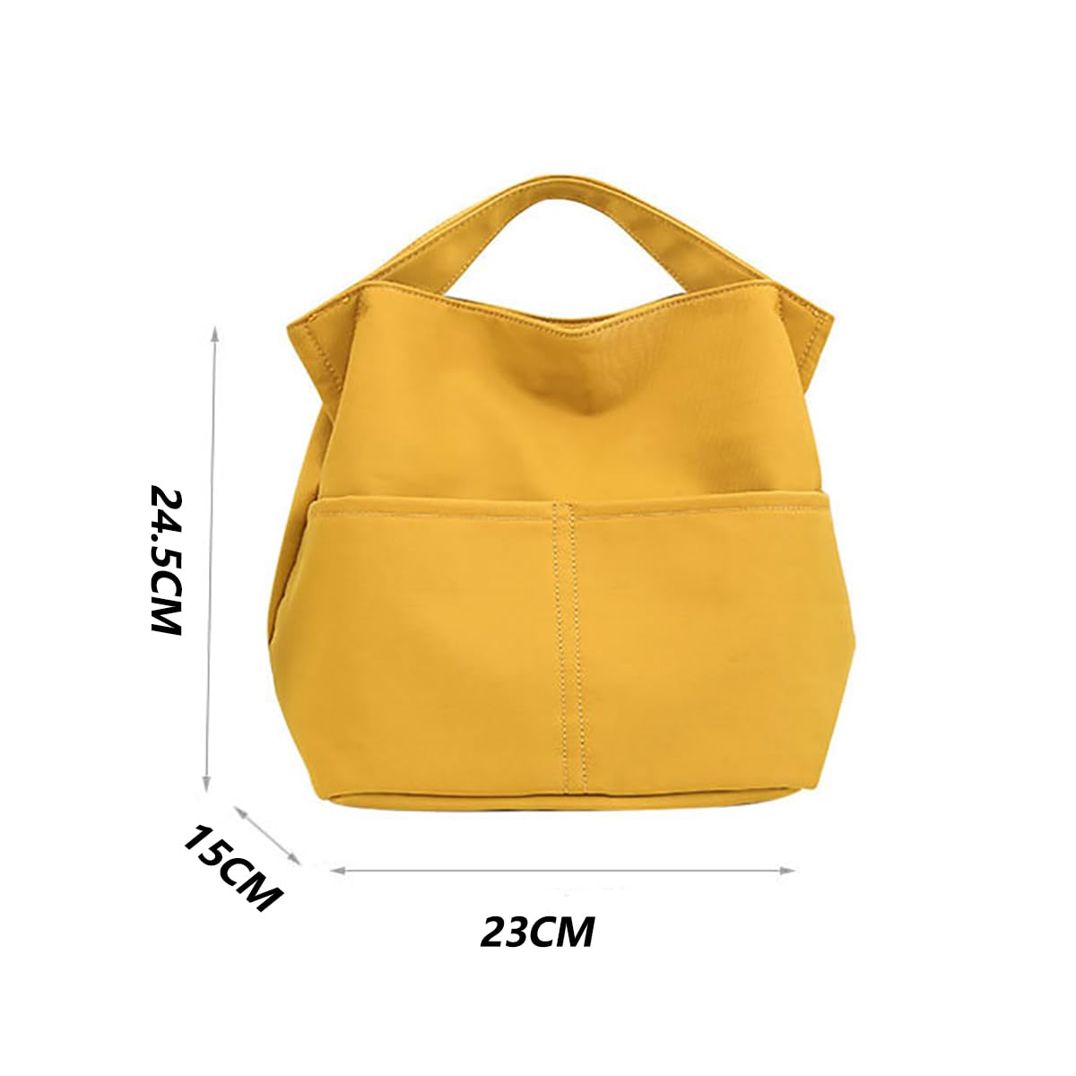 BININBOX Sac Isotherme Repas Lunch Bag Sac à déjeuner Bento Fraîcheur Sac Pique-Nique Voyage Portable et Chic (Jaune, Doublure Isotherme Amovible)