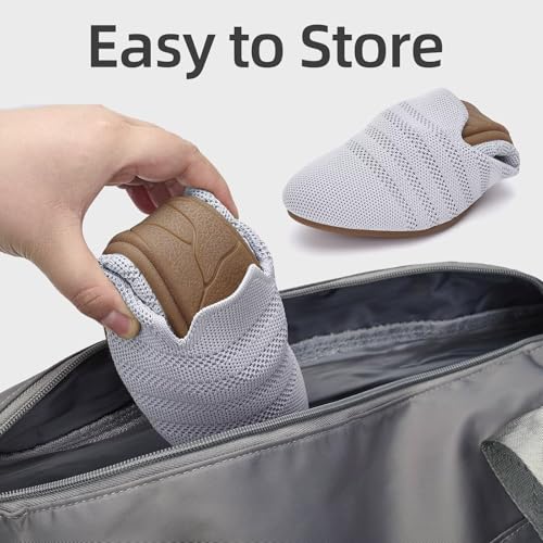 Image of poemlady Women's Ballet Flat Shoes Dress Shoes Knit Round Toe Slip On Ballerina Walking Flats Shoes for Woman Low Wedge Casual