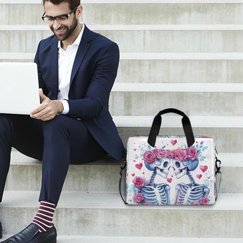 Bolso para laptop senya con diseño de calavera rosa miniatura 3